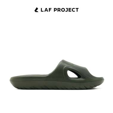 Sandal Elastis Pria Wanita Selop Slide Karet Empuk Anti Slip Kekinian Glideon Hitam LAF Project 43 H