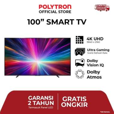 POLYTRON EQLED TV 100 INCH 4K UHD GOOGLE TV PLD-100QV5925 (Khusus Semarang)