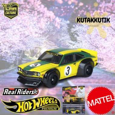 Hotwheels Premium Mobil Balap Sedan Mazda RX-3 Kuning Hijau Japan Historics 4 Car Culture