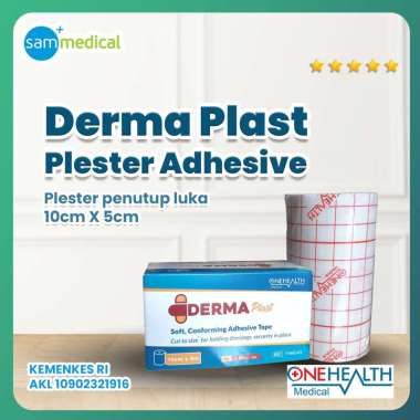 One Health Dermaplast Plester Adhesive 10cmX5m / Plester Penutup Luka Non Woven /Plester Putih Penut