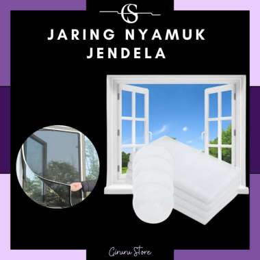 Gorden Jaring Jendela Anti Nyamuk Window Net Mesh / Jaring Penutup Jendela Anti Nyamuk Tempel Hitam