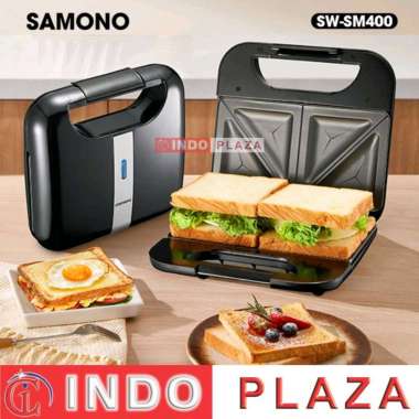 SAMONO SANDWICH MAKER / TOASTER / PEMANGGANG ROTI SW-SM400 LOW WATT NON STICK PLATES