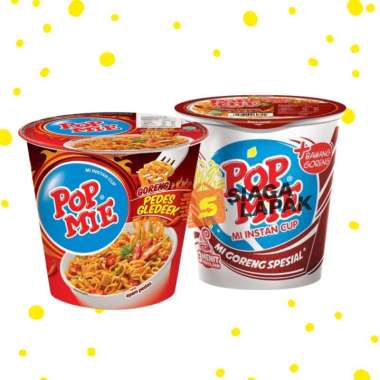 Pop Mie GORENG 80gr All Varian Goreng Spesial Pedas Gledek Pedas Gledek