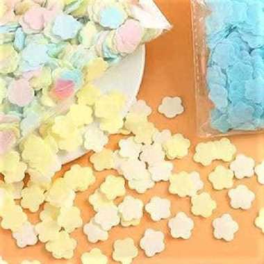 BLI AM Sabun Kertas Mini Motif Bunga / Sabun Kertas Praktis KUNING PLASTIK
