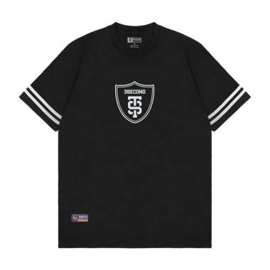3Second Kaos Pria Lengan Pendek Regular Fit Katun Sporty Jshild C800225 Black M