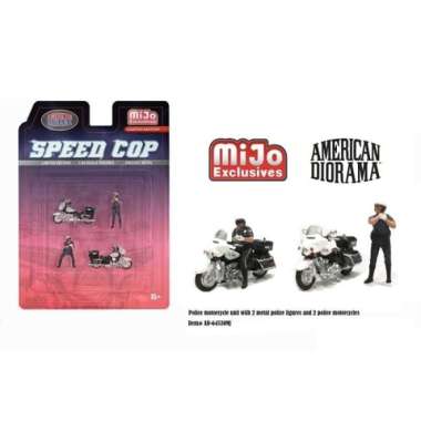 American Diorama Figure Speed Cop Police Motorcycles Skala 1:64 Mijo Exclusive