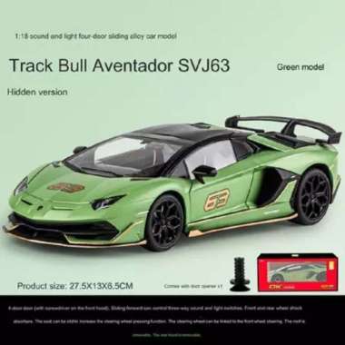Miniatur Mobil Diecast Skala 1:18 Lamborghini Aventador SVJ63 Hijau