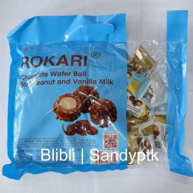 Rokari Elipse Wonderball Chocolate With Peanut Wafer Ball Bulat Coklat Kacang