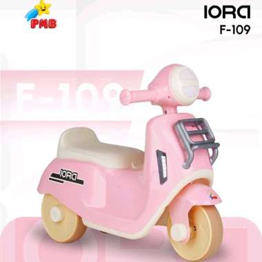 Mainan Anak Ride On PMB Iora F109 Vespa Dorong Manual F 109 Pink