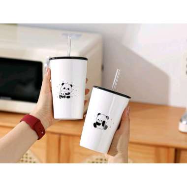 Gelas Keramik Karakter Panda/ Mug Keramik Lucu dan Unik/Gelas Kopi/ Teh