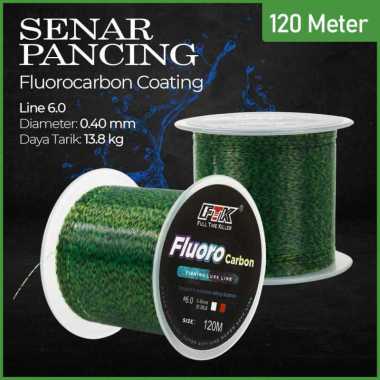 senar kuat kokoh untuk tipe FTK Senar Pancing Invisible Spot Fluorocarbon Coating 120M senar berkual