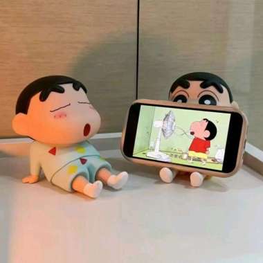 DUDUKAN HP CRAYON SHINCHAN PEGANGAN HP LUCU MOBILE PHONE HOLDER STAND SUPPORT STAND FOR MOBILE PHONE