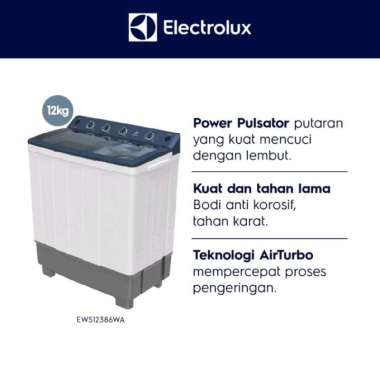 Electrolux Mesin Cuci Twin Tub EWS12386WA 12 kg