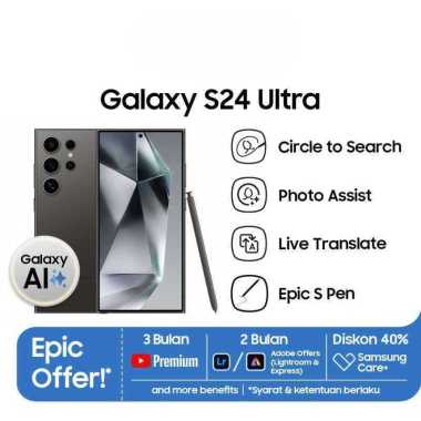 Samsung Galaxy S24 Ultra 5G Smartphone[12/256GB] Titanium Black