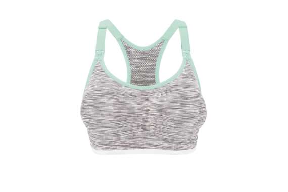 Bravado Designs Body Silk Seamless Rhythm Nursing Bra - White Grey Spacedye M