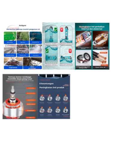 Tsolumy Pompa Celup Air Kotor 750W Submersible Pump 1 inch Pompa Kolam Ikan / Pompa Banjir