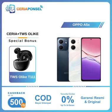 OPPO A5x 4/128GB & 6/128GB, Snapdragon 6s Gen 1 6.67Inch 6000 mAh 45W | Garansi Resmi OPPO 4/128 Mid