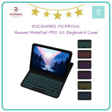 ROCKWARE PS-PRO13.2 Huawei MatePad PRO 13.2 Keyboard Case Backlit Bluetooth Sarung Kulit Flip Stand 