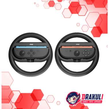 Nintendo Switch 2 / NS2 Full Circle Steering Wheels for Switch 2 (2 Piece Set) - Black