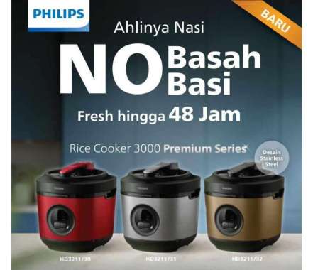 Rice Cooker HD 3211 Philips Silver HD3211/31