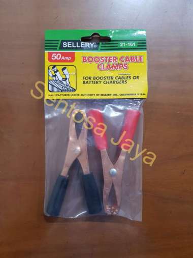 SELLERY Tang Jepit Jumper Aki Kecil / Accu Booster Cable Clamps 50 Amp (21-161)