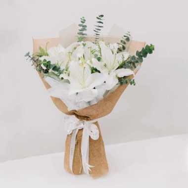 Buket Bunga Lily Fresh - Calla Lilies Bouquet - Anniversary Wedding - FlowerAdvisor Seraph (6)