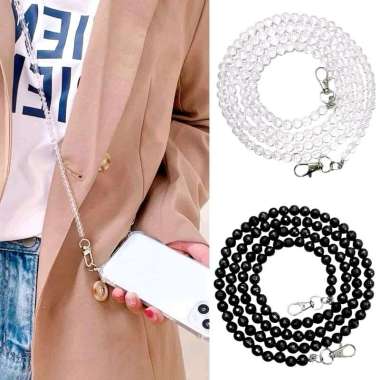 Juno Crystal Acrilic Beads Sling Phone Strap Tali Selempang HP Gantung Manik Akrilik Tas Bag Strap P