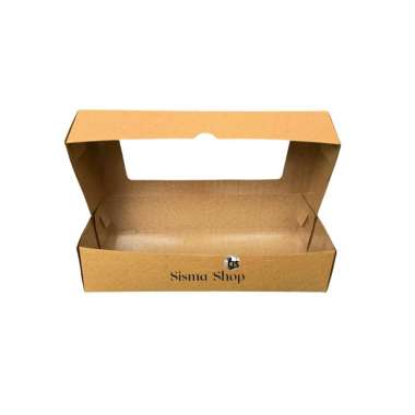 Box Kraft Window 25 X 12 X 8 / Box Kraft Coklat Jendela 25 X 12 X 8 Cm