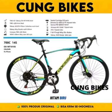 Sepeda Balap Roadbike ODESSY MT 1010S 700c Rem Cakram Shimano Hijau