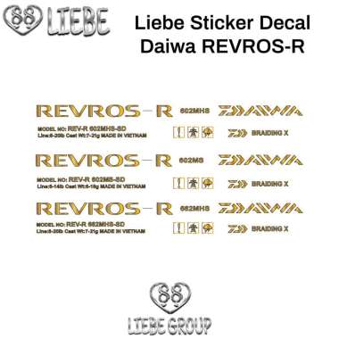 Liebe Sticker Decal Daiwa REVROS-R REVROS R 602MS SILVER