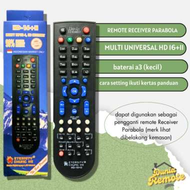 Langsung Connect!!! Remot Remote Multi Receiver Parabola HD MPEG4 master HD 16+II Tr Universal