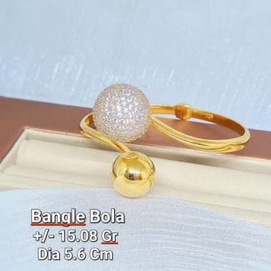 Gelang Bangle Tinju Bola Disco Kuning 700 kadar 16k 15,02gr-D5,6