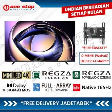[GARANSI RESMI] TOSHIBA 85Z770RP Mini LED 4K UHD 165Hz Dolby Vision IQ Smart TV 85 Inch - 85 Z770R P