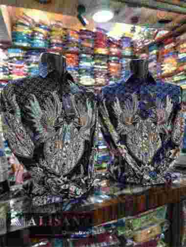 ALISAN Original Kemeja Batik Lengan Panjang - Reguler - Varian Warna dan Motif - Size 14 - 17,5 17 H