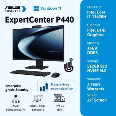 ASUS AIO ExpertCenter P440VAT-B7150WS 23,8" FHD Touch Intel Core i7-13620H 16GB 512GB Windows 11 Hom