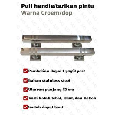 TARIKAN PINTU / GAGANG PINTU / PULL HANDLE PINTU KOTAK KUBUS 25CM / HANDLE PINTU 25CM croem