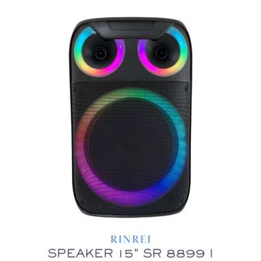 Speaker Portable Bluetooth Mic Wireless 15 Inch Rinrei SR 8899i (K)