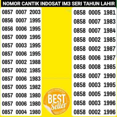 KARTU PERDANA INDOSAT NOMOR CANTIK INDOSAT SERI TAHUN