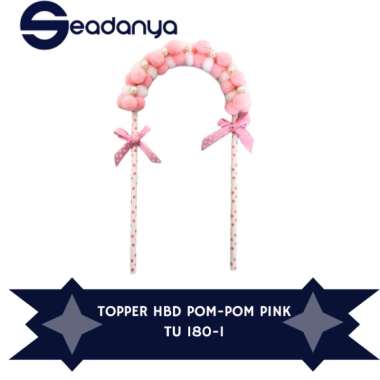 TOPPER HBD POM-POM PINK TU 180-1