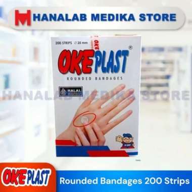 OKEPLAST Plester Bulat 200strip/bok