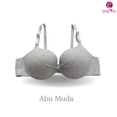 Chelyne BH Wanita V1257 Trendy Simple Bra Kaos Spandex Dengan Kawat Penyangga - Full Cup Push Up Bra