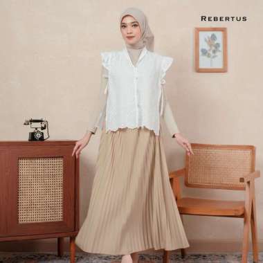 Outer Brukat Wanita Rebertus Nabila Putih