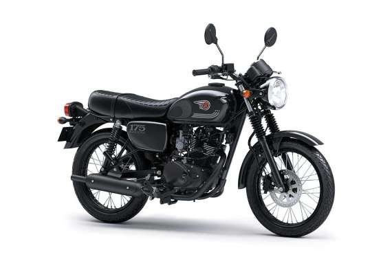 Kawasaki W175 SE BLACK STYLE Sepeda Motor [OTR JABODETABEKSER] Metallic Spark Black JADETABEKSER