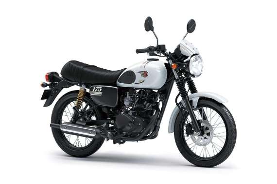 Kawasaki W175 SE BLACK STYLE Sepeda Motor [OTR JABODETABEKSER] Pearl Crystal White JADETABEKSER