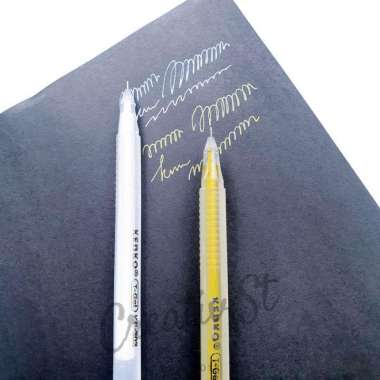 Kenko White Gel Ink Pen Penta Tinta Emas Putih T-gel 303 Gold Putih Tinta Gold