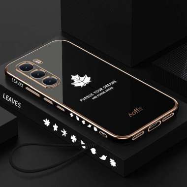 Case Compatible Infinix Hot 60 Pro Softcase Maple Elektro Plating Camera Protect Infinix Hot 60 Pro 