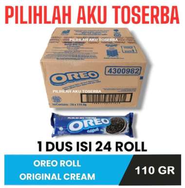 Biskuit OREO sandwich VANILLA Roll 110 gr - ( HARGA 1 KARTON ISI 24 )
