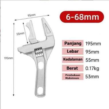 Kunci Inggris Universal | Kunci Inggris Kunci Ring Pas Universal | Adjustable Wrench Spanner