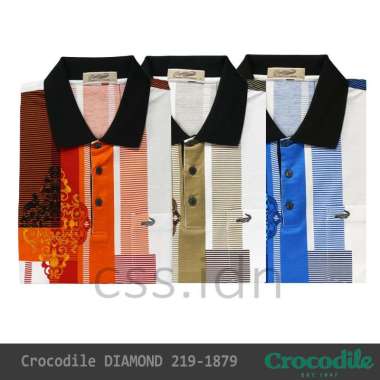Kaos Kerah Pria Crocodile Diamond 219-1879 Biru XL