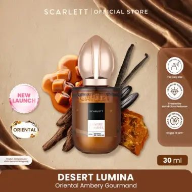 NEW! Scarlett Extrait de Parfum 30ml - Desert Lumina - The Golden Scents - Wangi amber gourmand yang hangat dan manis